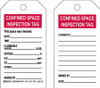 BRADY SPC ABSORBENTS 50275 CONFINED SPACE TAG HEAVY-DUTY POLY PK25