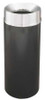 GLARO INC. F1232-BK-SA GLARO STEEL ROUND TRASH CAN W/FUNNEL TOP