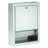 BRADLEY FIXTURES CORP. 2441-100000 TOWEL DISP, FOLDED, SEMI-RECESSED