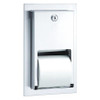 BRADLEY FIXTURES CORP. 5412-000000 TOILET TISSUE DISP, RECESSED, DUAL
