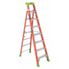 LOUISVILLE LADDER FXS1508 2-IN-1 CROSS STEP LADDER, FIBERGLASS, TY