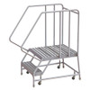 TRI-ARC WLAR102244-D5 ROLLING LADDER 2 STEP ALUMINUM RIBBED
