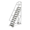 TRI-ARC KDED111242 ROLLING LADDER 11 STEP STEEL SERRATED