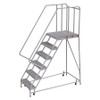 TRI-ARC WLAR106165-D5 ROLLING LADDER 6 STEP ALUMINUM SERRATED