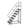 TRI-ARC KDEC107242 ROLLING LADDER 7 STEP STEEL SERRATED