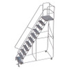 TRI-ARC WLAR111245-D4 ROLLING LADDER 11 STEP ALUMINUM SERRATED
