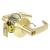STANLEY SECURITY 9KW37DEU15DS3606 LEVER STOREROOM ANGLED ELECT SATIN BRASS