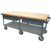 STRONG HOLD T8436-2DB-CA-MT MOBILE SHOP TABLE 2DRAWR 34INH MAPLE TOP