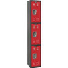 HALLOWELL U1282-3MR HALLOWELL TRIPLE TIER 3 DOOR BLACK TIE S