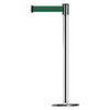 TENSABARRIER 890U-1P-1P-1P-MAX-NO-G7X-C SLIMLINE POST DARK GREEN POLISHED CHROME