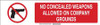 BRADY SPC ABSORBENTS 140812 SLIDER INSERT ALUM NO WEAPONS ALLOWED