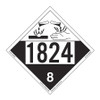 LABELMASTER ZT4-1824 CORROSIVE PLACARD,UN 1824,PK25