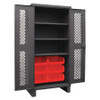 DURHAM MFG CO HDCV36-6B-3S1795 STORAGECABINET VENTILATED 12GA 6BINS RED