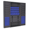 DURHAM MFG CO DCBDLP584RDR-5295 STORAGECABINET IND 14GA 58BINS BLUE DEEP