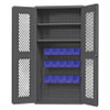DURHAM MFG CO EMDC36182S15B5295 STORAGECABINT IND 14GA 15BINS BLUE 18IND