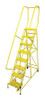 COTTERMAN 1008R1824A2E10B4C2P6 ROLLING LADDER STEEL 110IN. H. YELLOW