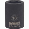 DEWALT TOOLS DWMT75108OSP DWMT 6PT 1/2IN DR IM SKT 18 MM