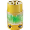 LEVITON R50-515CV-LIT VINYL LIGHTED CONNECTOR YELLOW