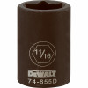 STANLEY DWMT74655OSP SAE IMPACT SOCKET, 6-POINT, BLACK OXIDE,