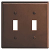LEVITON 001-85009-000 WALLPLATE 2TOG BROWN          