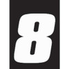 HARDLINE PRODUCTS DB53W-8 NUMBER LABEL WHT 5-1/2 IN H NO. 8 PK3