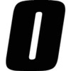 HARDLINE PRODUCTS DB53B-0 NUMBER LABEL BLK VINYL NO. 0 PK3