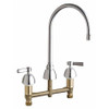 CHICAGO FAUCETS 201-AGN8AE3VPAABCP CONCEALED HOT AND COLD WATER SINK FAUCET