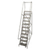 COTTERMAN 1011R2632A6E10B4AC1P6 ROLLING LADDER 140INH 11STEPS PERFORATED