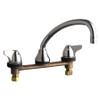 CHICAGO FAUCETS 1888-E35ABCP CONCEALED HOT AND COLD WATER SINK