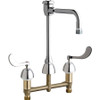 CHICAGO FAUCETS 786-GN8BVBE2-2CP CONCEALED HOT AND COLD WATER SINK FAUCET