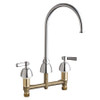 CHICAGO FAUCETS 201-AGN8FCABCP KITCHEN SINK FAUCET W/O SPRAY