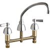 CHICAGO FAUCETS 201-RSL9E35VPABCP CONCEALED HOT AND COLD WATER SINK FAUCET