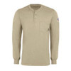 BULWARK SEL2KH LN XL LS FR INTERLOCK HENLEY KHAKI 6.25 OZ
