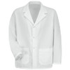 RED KAP KP16WH RG 3XL MENS WHITE OFFICE COAT W/GRIPPERS