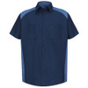 RED KAP SP28NP SS XXL MNS SS MOTORSPORTS SHIRT - NV/PB XXL