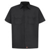 RED KAP ST62BK SS S MENS SS TWILL 65/35 WORK SHIRT-BK S