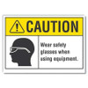 LYLE LCU3-0112-RD_14x10 CAUTION SIGN SELF-ADHESIVE VINYL 10 IN H