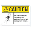 LYLE LCU3-0101-RD_7x5 CAUTION SIGN SELF-ADHESIVE VINYL 5 IN H