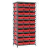 AKRO-MILLS AS2479014B STEEL SHELVING 24X36X79 W/30 BINS BLUE
