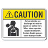 LYLE LCU3-0093-RA_14x10 CAUTION SIGN RECYCLED ALUMINUM 10 IN H