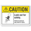LYLE LCU3-0102-RD_14x10 CAUTION SIGN SELF-ADHESIVE VINYL 10 IN H