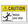 LYLE LCU3-0097-RD_10x7 CAUTION SIGN SELF-ADHESIVE VINYL 7 IN H