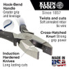KLEIN TOOLS D201-7CSTT IRONWORKER'S PLIERS WITHTETHER RING