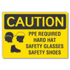 LYLE LCU3-0191-RD_14x10 CAUTION SIGN SELF-ADHESIVE VINYL 10 IN H