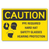 LYLE LCU3-0187-RD_7x5 CAUTION SIGN SELF-ADHESIVE VINYL 5 IN H