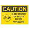 LYLE LCU3-0135-RD_5x3.5 CAUTION SIGN 3-1/2 H 5 W VINYL