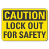 LYLE LCU3-0261-RA_14x10 CAUTION SIGN RECYCLED ALUMINUM 10 IN H