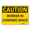 LYLE LCU3-0297-RD_5x3.5 CAUTION SIGN 3-1/2 IN H VINYL