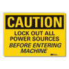 LYLE LCU3-0417-RD_7x5 CAUTION SIGN 5 IN H VINYL