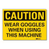 LYLE LCU3-0365-RD_5x3.5 CAUTION SIGN 3-1/2 IN H VINYL